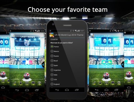 UR 3D Football Cup Live Theme截图4