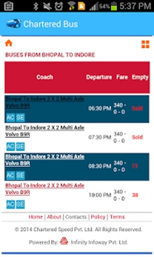 Chartered Bus Indore-Bhopal截图6