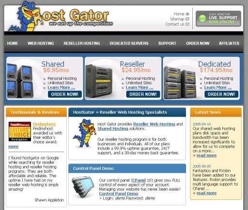 HostGator Web Hosting截图2