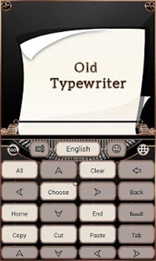 Old Typewriter Keyboard Theme截图3