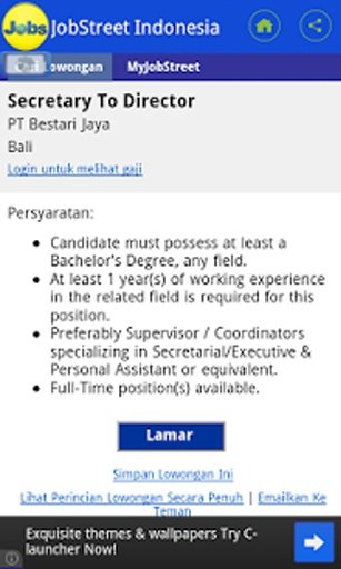 Lowongan Kerja JobStreet.com截图2