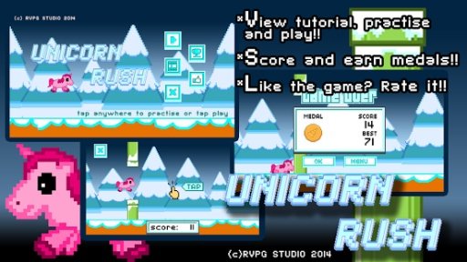 Unicorn Rush (Flappy Unicorn)截图8