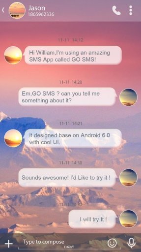 GO SMS PRO SUNRISE THEME截图4