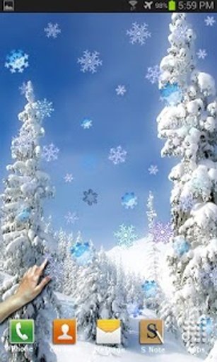 Galaxy Snowfall Wallpaper截图1