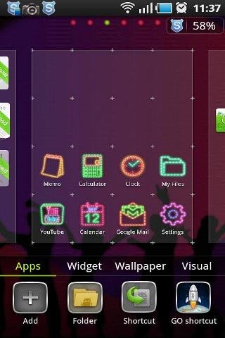 Neon Light Go Launcher Ex Free截图2