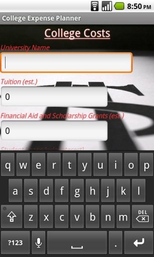 College Expense Planner Lite截图1