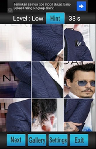 Johnny Depp Puzzle Game截图5