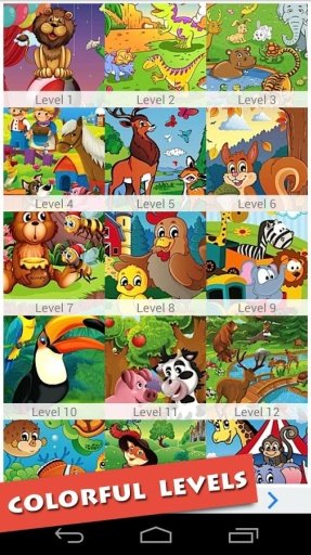 Kids Cartoon Animals Puzzle截图9