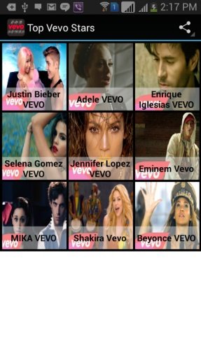 Top Vevo Stars截图5