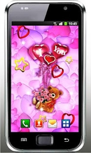 Pink Love Bear Live Wallpaper截图1