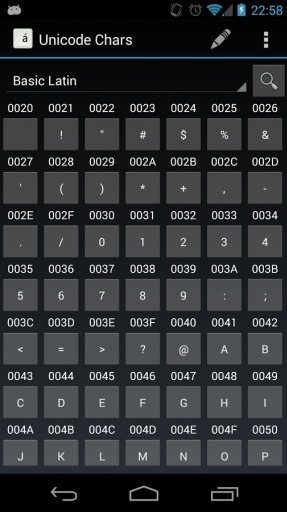 Unicode Chars截图4