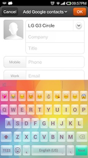 Colorful Circle Emoji Keyboard截图4