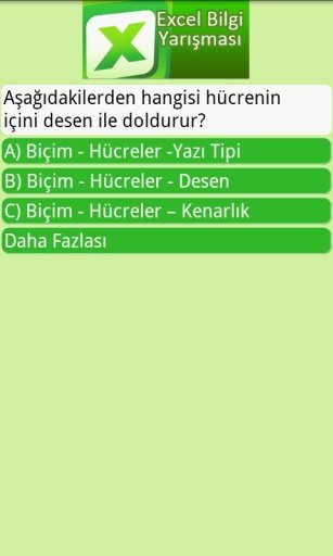 Excel Bilgi Yarışması截图2