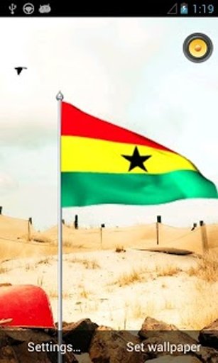 Ghana Flag Live Wallpaper 3D.截图2