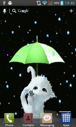 Rain Cute CAT Live Wallpaper截图1