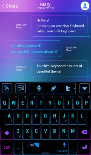 Neon Light TouchPal Keyabord截图1