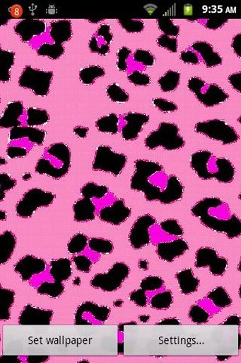 Pink Leopard Glitter Live Wall截图1