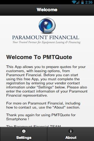 Paramount Financial - PMTQuote截图1