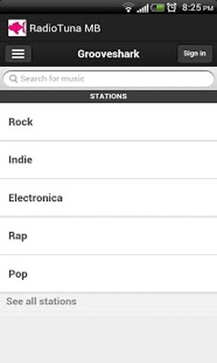 Radiotuna - Grooveshark AIO MB截图6