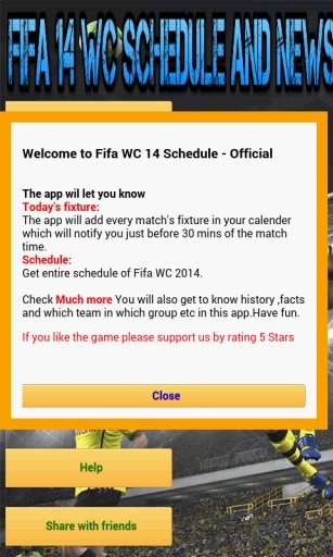 Fifa WC 14 Schedule - Official截图2