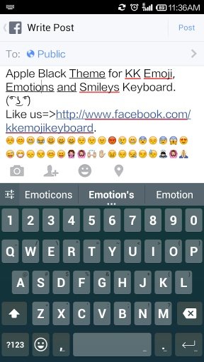 Smart Black Keyboard - Emoji截图4