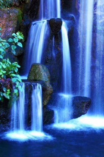 Blue Waterfalls Glitter Effect截图1