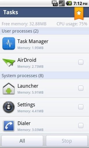 Android Super Task Killer截图2