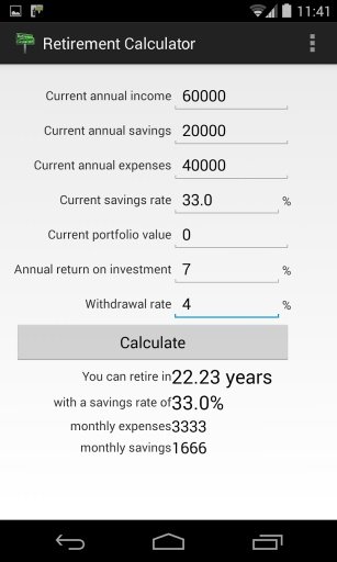 Retirement Calculator截图2