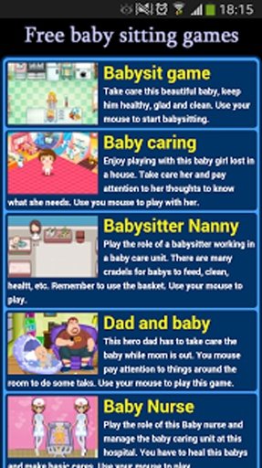 Free Baby Sitting Games截图1