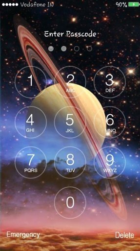 Galaxy Space Lock Screen截图2