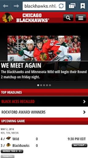 NHL CHICAGO BLACKHAWKS WEB截图2