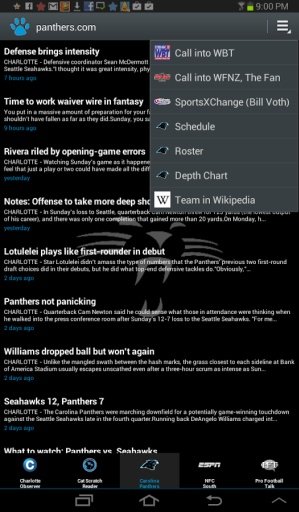 Carolina Panther News By JD截图1