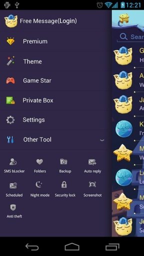 GO SMS PRO TWINKLESTAR THEMEEX截图1