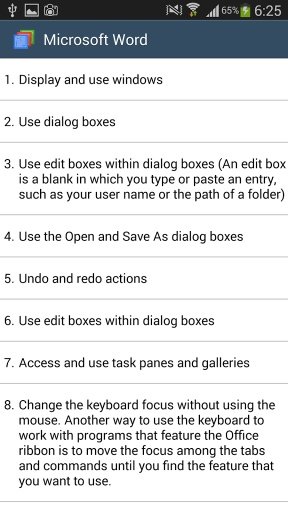 Microsoft office Shortcuts截图5