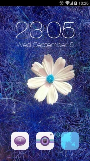 White Flower C Launcher Theme截图1