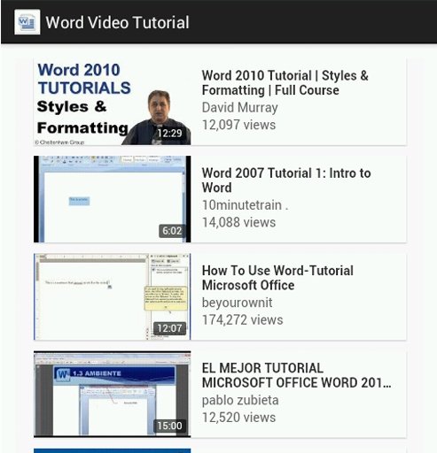 Word Video Tutorial截图6