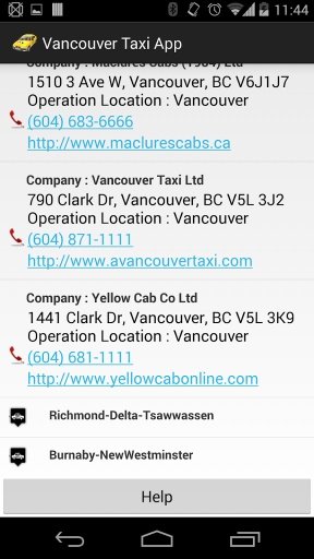 Vancouver Taxi App截图5