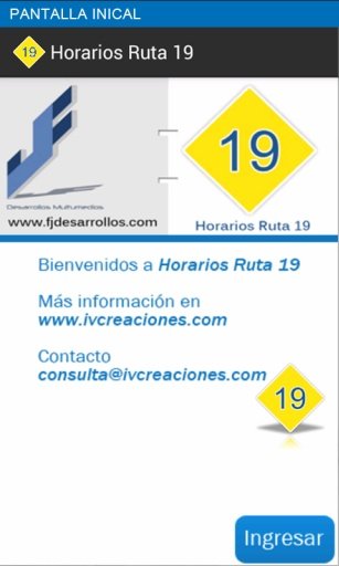 Horarios de Ruta 19截图1