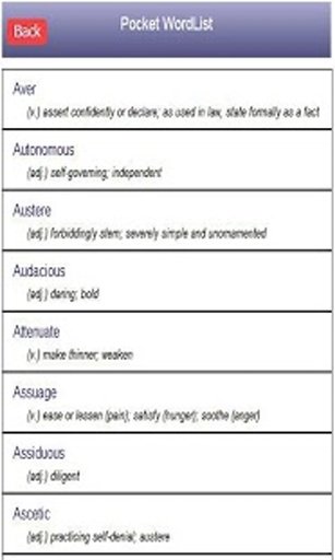 Pocket GRE SAT GMAT Wordlist截图8