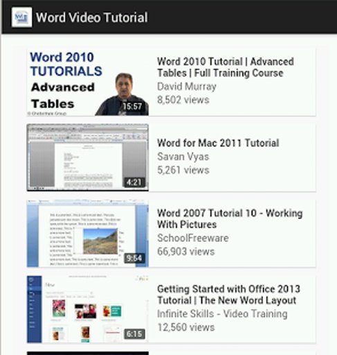 Word Video Tutorial截图1