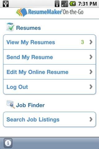 ResumeMaker On-the-Go截图2