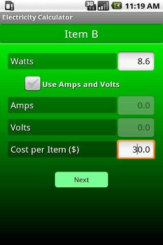 Electricity Calculator截图3