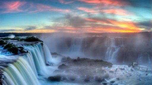 Waterfall Sunset LWP截图2