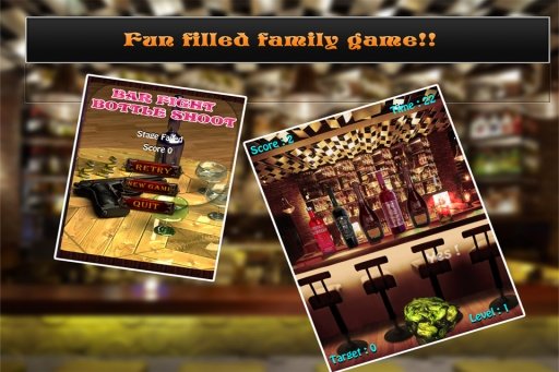 Bar fight Bottle shoot 3d game截图6