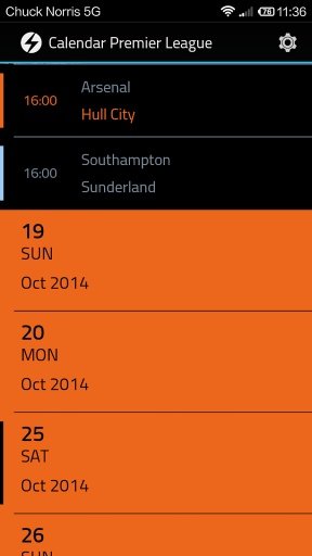 Calendar Premier League截图5