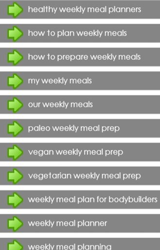 Weekly Meal Planner Howto截图1