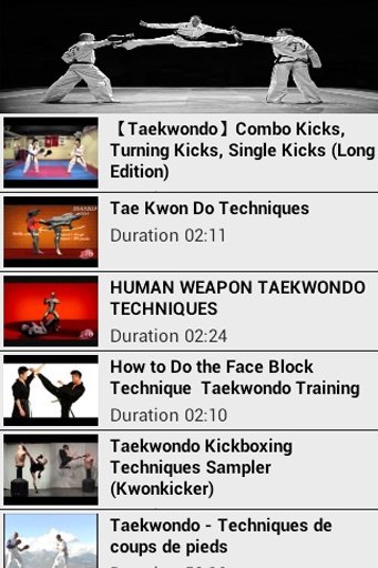 Taekwondo Techniques Tube截图1