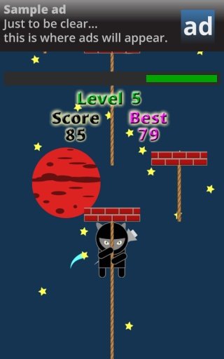 Ninja Kitty Rope Climb截图2