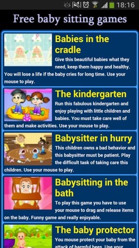 Free Baby Sitting Games截图3