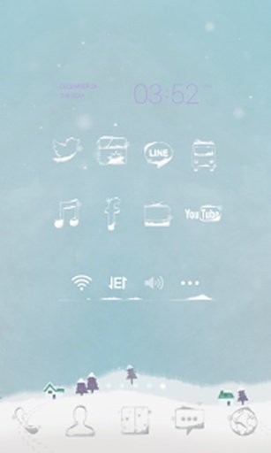 Falling snow dodol theme截图8